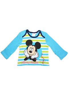Bluza bebe Mickey cu dungi albastre