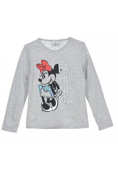 Bluza bumbac, Fashionista, Minnie Mouse, gri