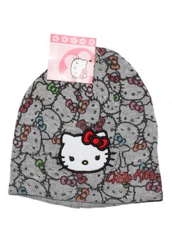 Caciula tricotata Hello Kitty gri