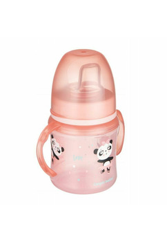Cana pentru antrenament, ursulet panda, roz, + 6 luni, 120ml