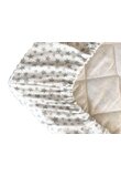 Cearceaf bumbac, alb cu stelute gri, 120x60 cm