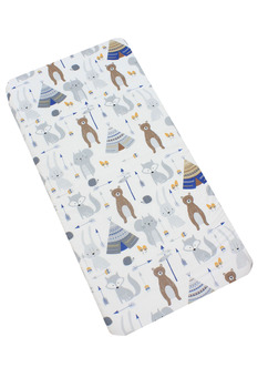 Cearceaf bumbac, Ursul si prietenii, 120 x 60 cm, multicolor