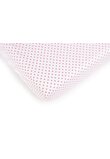 Cearceaf cu elastic, alb cu buline roz 120x60cm-REPUS