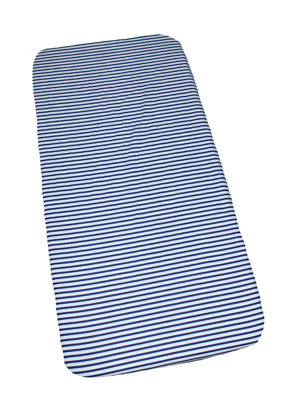 Cearceaf Prichindel, patut 120×60 cm, alb cu dungi bluemarin 120x60