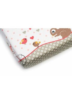 Cearceaf Prichindel, patut 120x60 cm, Bufinte mari roz