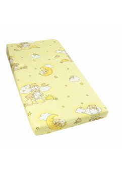 Cearceaf Prichindel, patut 120x60 cm, ursuletul somnoros, galben