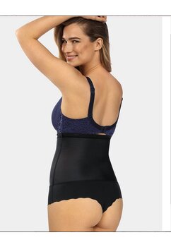 Chilot modelator cu talie inalta, Glam String, negru