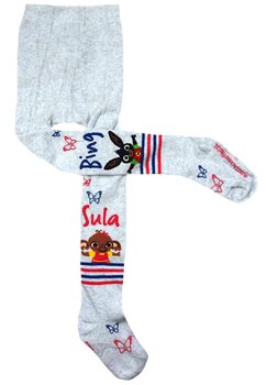 Ciorapi cu chilot, 75%bumbac, Bing, fluturi, gri