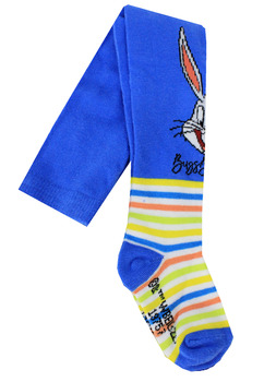 Ciorapi cu chilot bebe, 75%bumbac, Bugs Bunny, albastru
