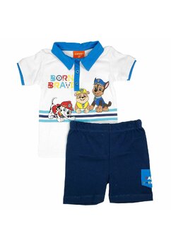 Compleu bebe, 2 piese, Paw Born Brave, alb