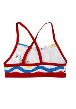 Costum de baie 2 piese, 82% poliester, Minnie Mouse, rosu