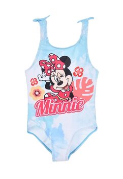 Costum de baie intreg, poliester, Flowers, Minnie Mouse, albastru