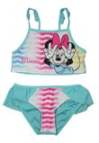 Costum de baie, turcoaz cu dungi, Minnie Mouse