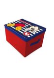 Cutie depozitare, Mickey Mouse, rosie cu dungi, 40x30x25cm