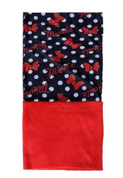 Esarfa, poliester, Minnie Mouse, rosu cu negru, universala
