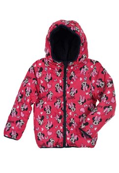 Geaca Minnie Mouse, reversibila, Love roz