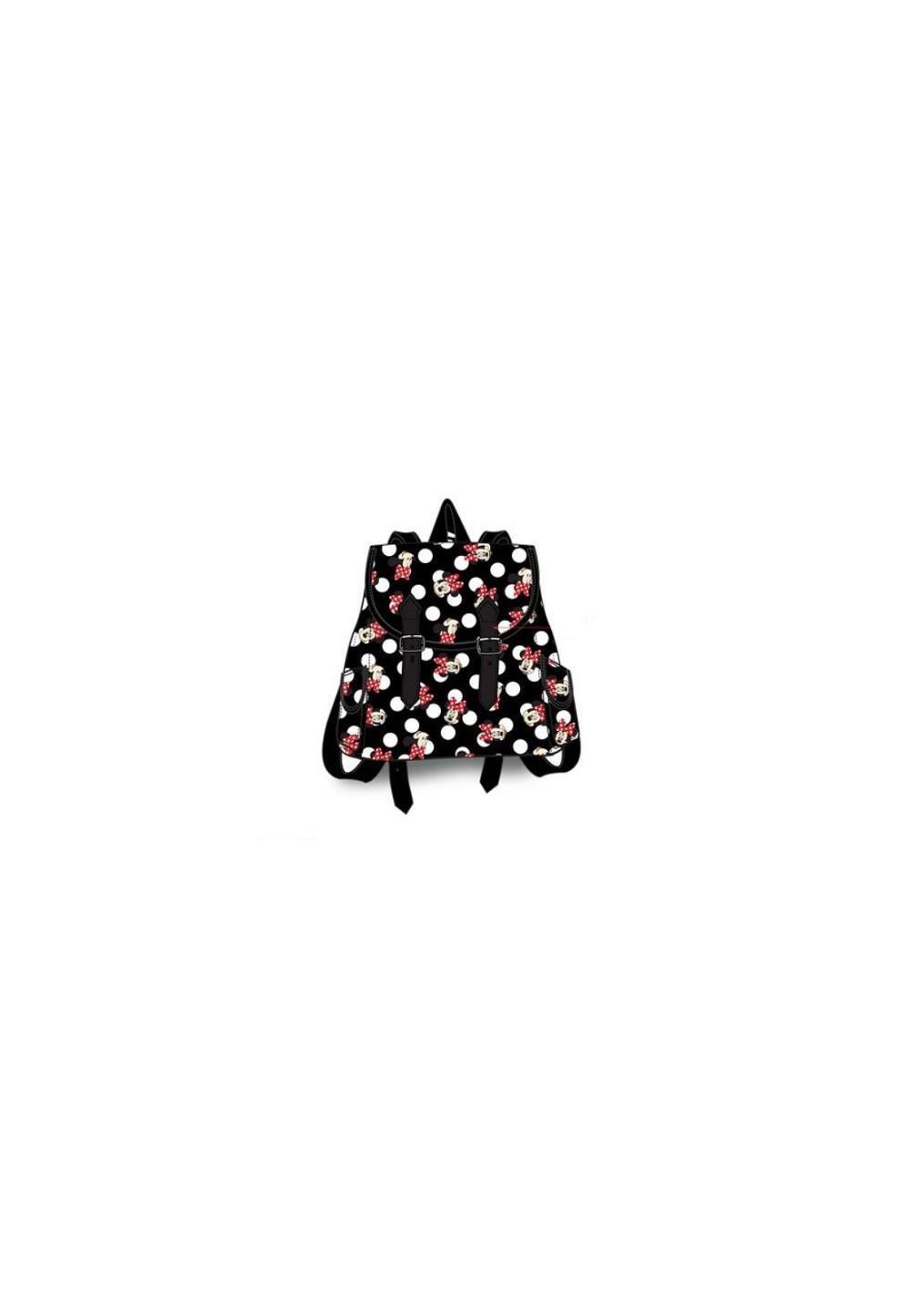 Ghiozdan, Minnie Mouse, negru cu print, 25 x 19 x 9 cm