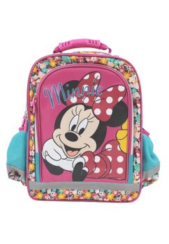 Ghiozdan, Minnie Mouse, roz cu floricele