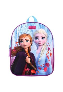 Ghiozdan poliester, 3D, Ana si Elsa, multicolor, 32x11x26 cm