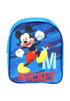 Ghiozdan poliester, Mickey M, albastru, 30 x 26 x 10 cm