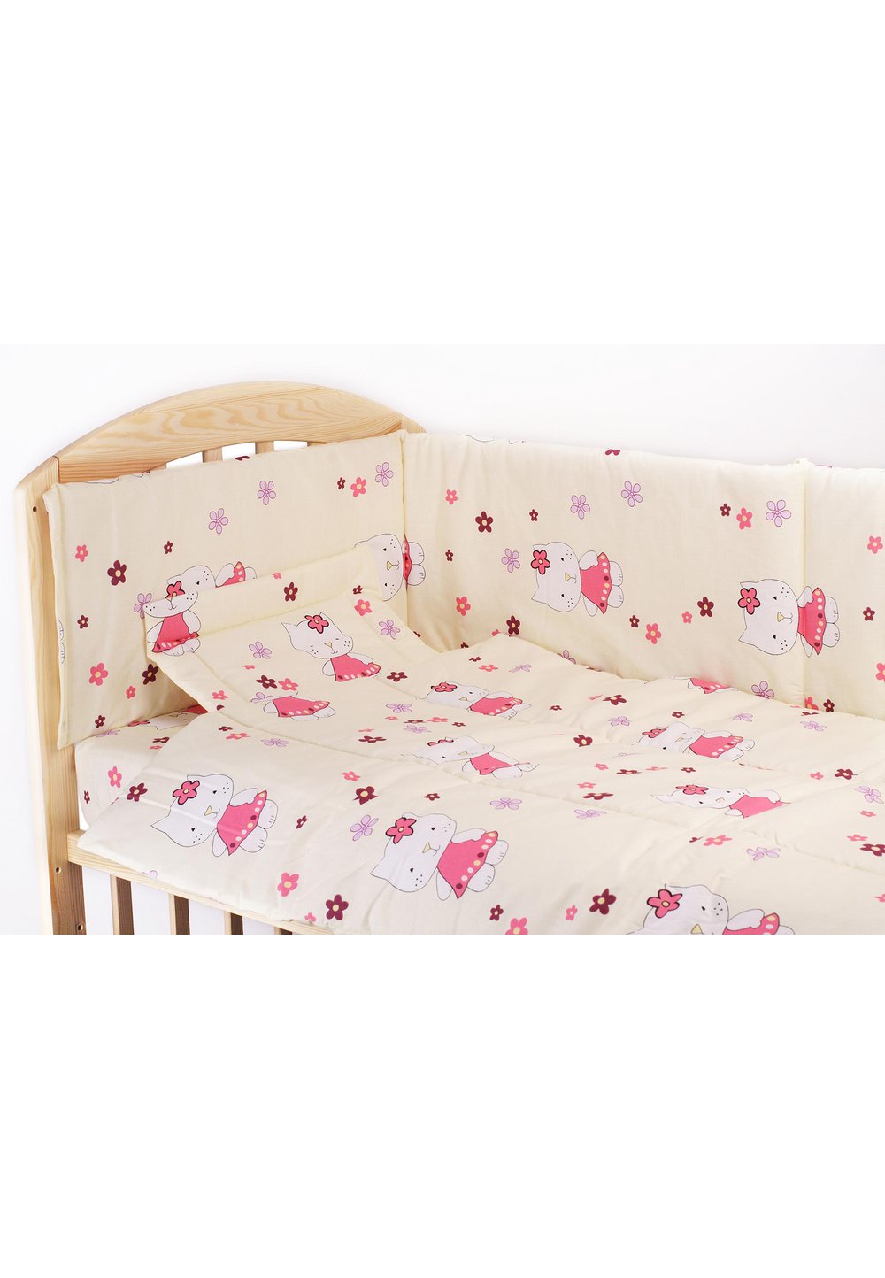 Lenjerie 5 piese kitty crem, 120 x 60 cm