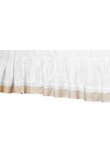 Lenjerie 6 piese cu baldachin, owl, crem 120 x 60 cm