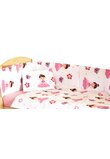 Lenjerie 9 piese, printese cu fluturas, 120x60 cm