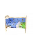 Lenjerie bumbac satinat, Tom si Jery, 5 piese, 120x60 cm