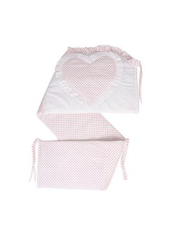 Lenjerie cu baldachin, 6 piese, inimioara roz, 120x60 cm
