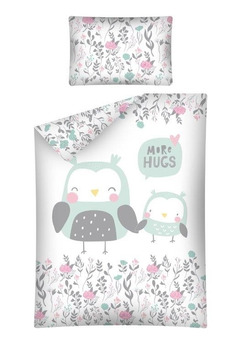 Lenjerie pat, bambus, Infinity love, multicolor, 100x135cm