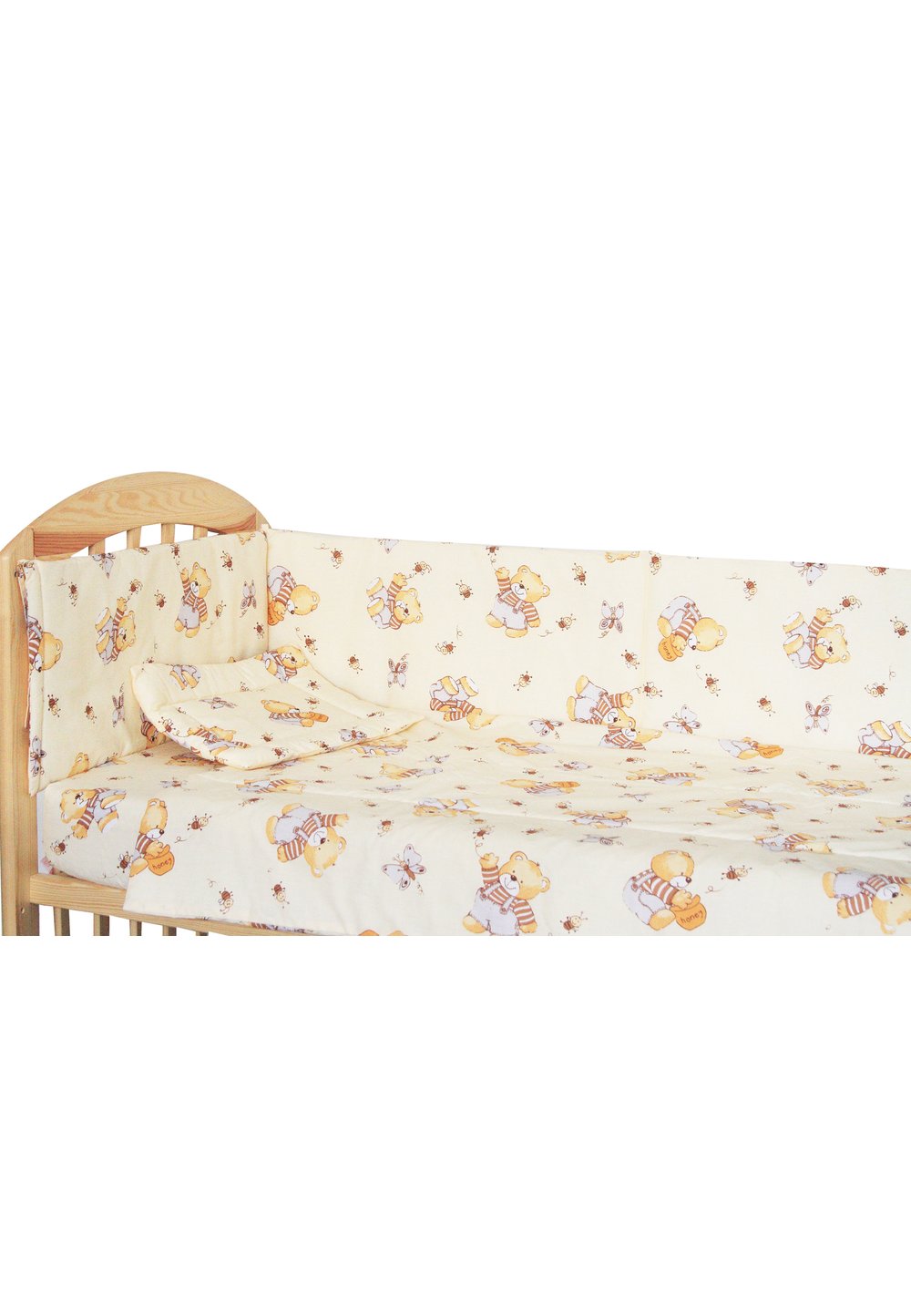 Lenjerie patut, 4 piese, Ursulet brownie, 120 x 60 cm