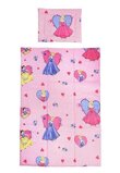 Lenjerie patut bumbac, Printese, roz, 5 piese