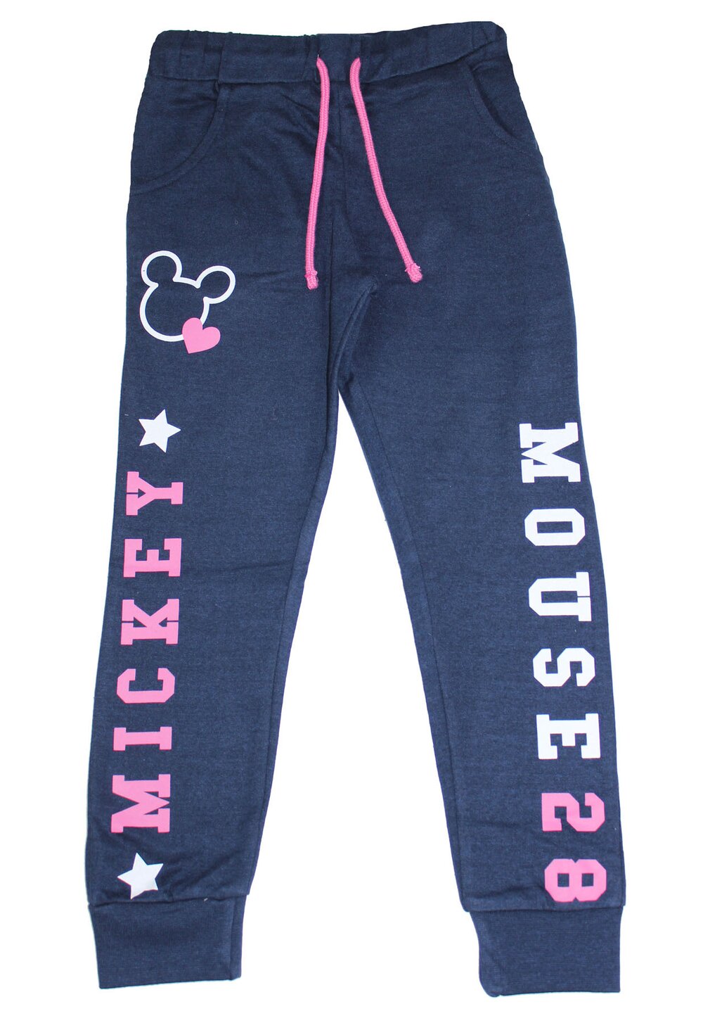 Pantaloni de trening, Mickey, bluemarin cu roz