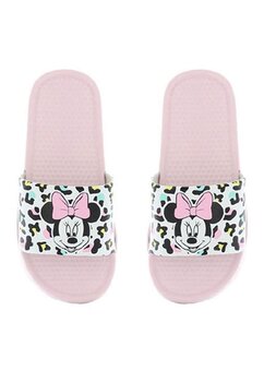 Papuci, Minnie Mouse, roz cu alb