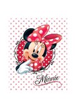 Patura fleece Minnie Mouse, cu buline, 120x150cm