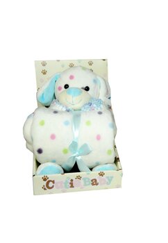 Paturica, Cutie Baby, cu ursulet albastru, 100x70 cm