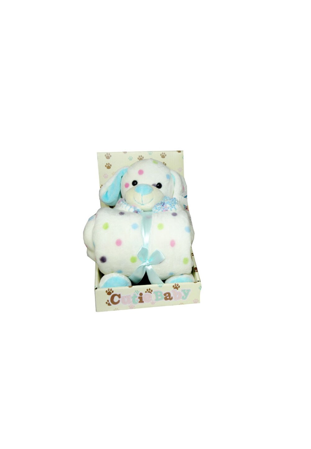 Paturica, Cutie Baby, cu ursulet albastru, 100×70 cm 100x70