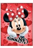 Paturica plus, Minnie Mouse, rosie cu inimioare