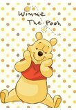 Paturica groasa, Winnie the Pooh, buline crem, 100x140 cm