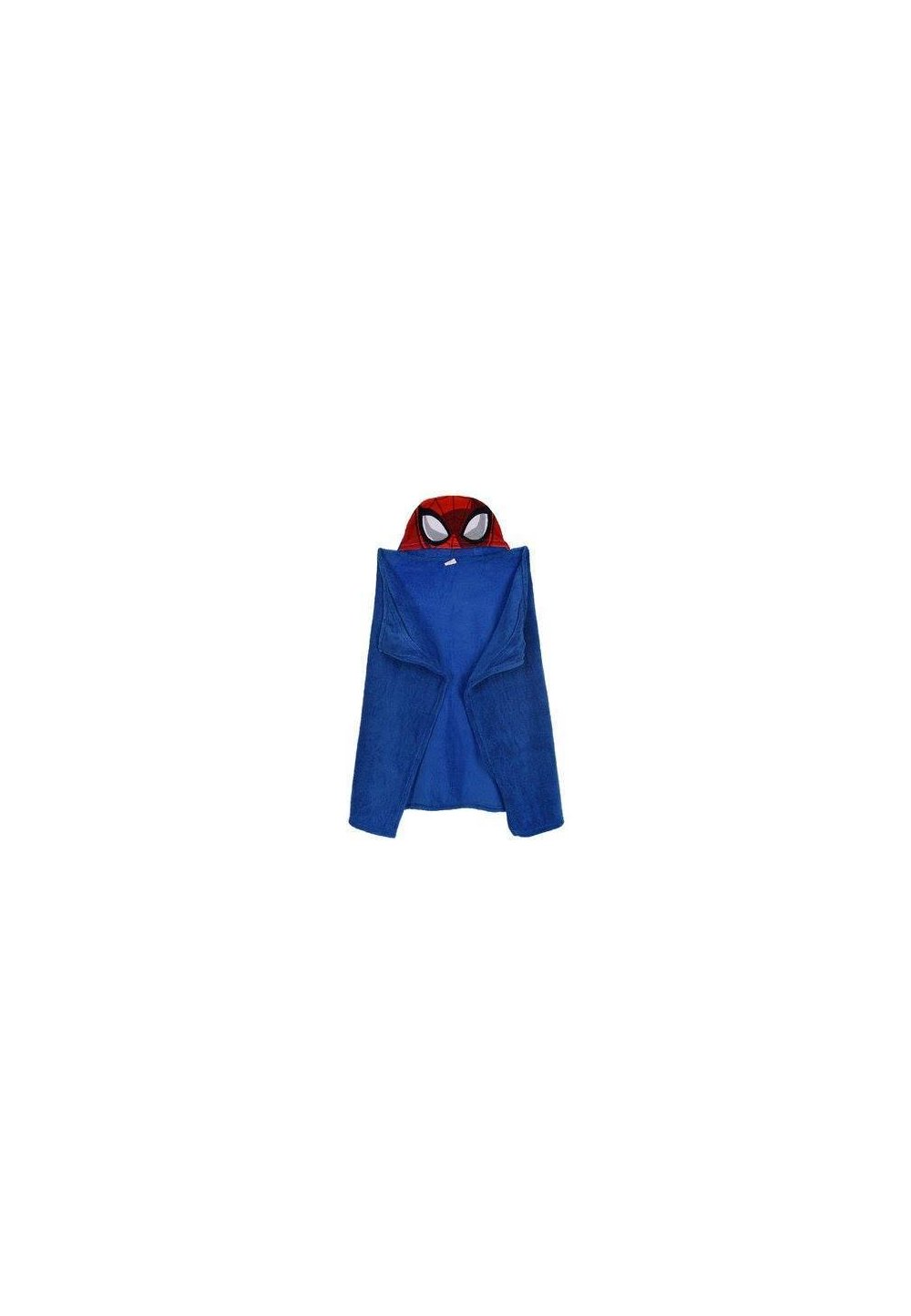 Paturica, pluss cu gluga, albastra, Spider Man, 80 x 120 cm 120