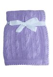 Paturica tricotata, Baby, mov, 75x100cm
