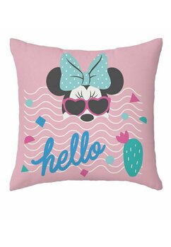 Perna, Minnie Mouse, Hello, roz, 40x40 cm