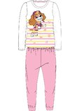 Pijama, alb cu roz, Skye