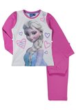 Pijama Elsa, roz cu inimioare