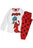 Pijama, Ladybug, alba cu buline