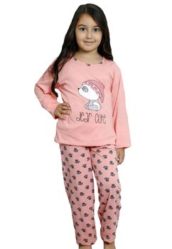 Pijama maneca lunga, bumbac, Dear cute, roz