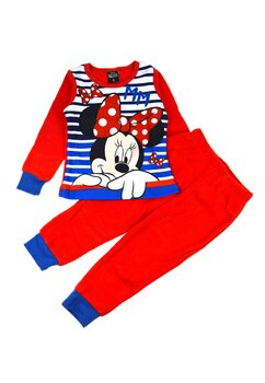 Pijama maneca lunga, din plus, Minnie Mouse MM, rosu