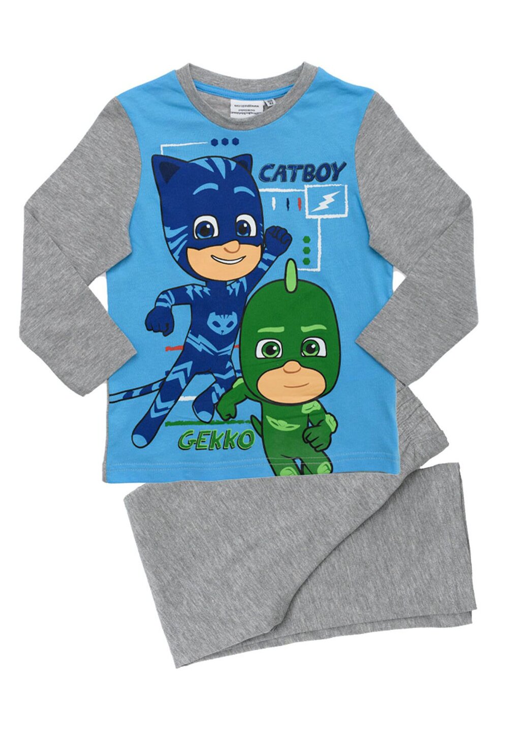 Pijama maneca lunga, Pjmasks, gri