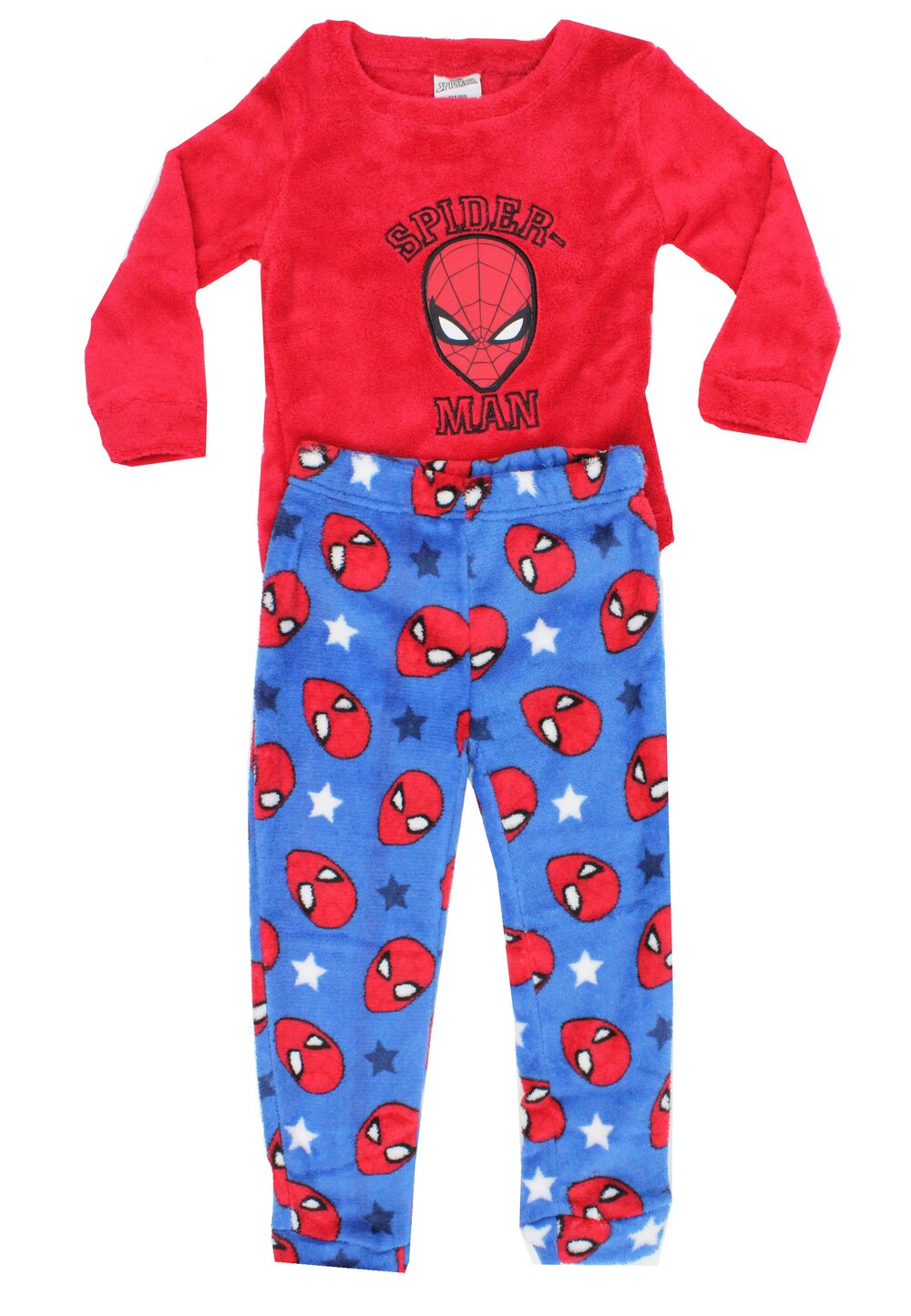 Pijama maneca lunga, pluss din poliester, Spider Man, rosie baieti