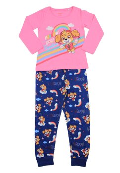 Pijama ML, bumbac, cu imprimeu, Follow your Rainbow, Skye, roz